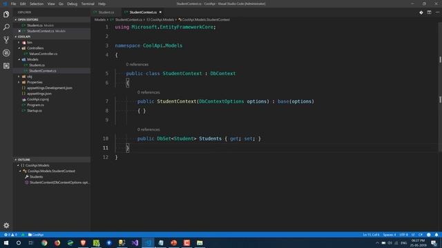 ASP.NET Core Web API (Rest API) with Entity Framework Core, SQL server and Visual Studio Code смотреть онлайн