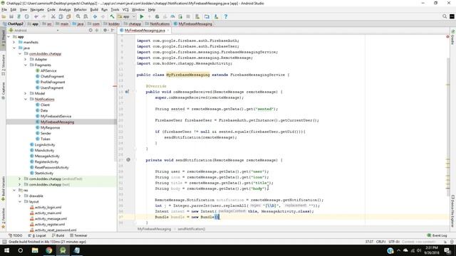 Chat App with Firebase Part 18 - Sending Notifications - Android Studio Tutorial смотреть онлайн