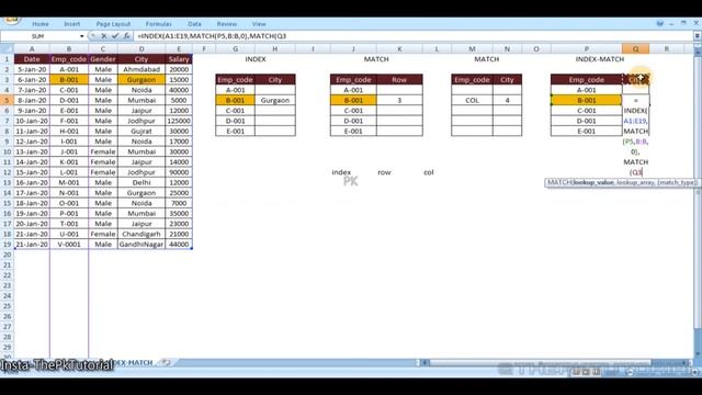 How to use Index Match in Excel in simple way | The PK Tutorial смотреть онлайн