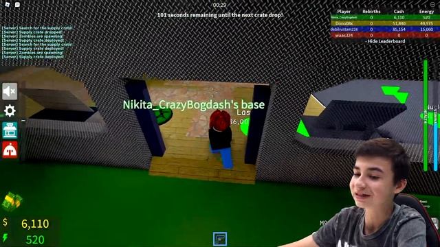Начинаем играть в ROBLOX. ОТБИВАЕМСЯ от МИЛЛИОНА ЗОМБИ с Crazy Богдаш! смотреть онлайн