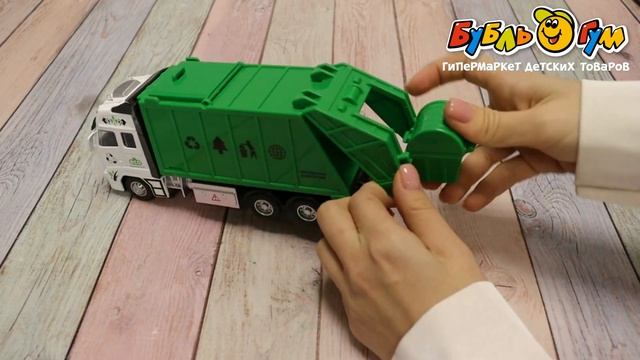 Мусоровоз Lanson Toys ALLOY CAR MODEL инерционный металлический 1:32 смотреть онлайн