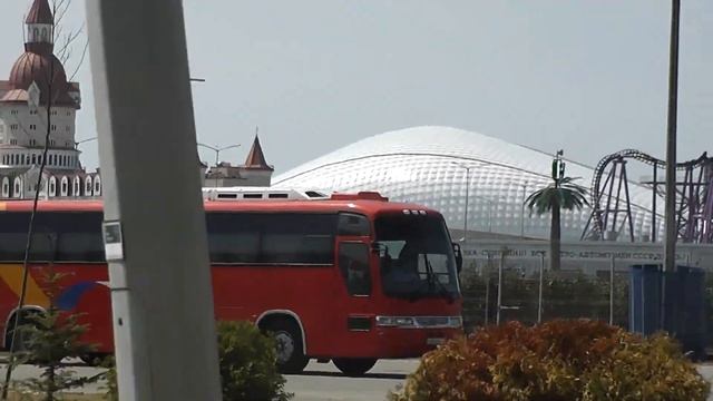 Район города Сочи Адлер из окна автомобиля смотреть онлайн