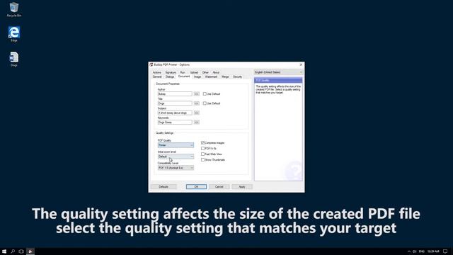 Bullzip - Document settings смотреть онлайн