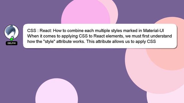 CSS : React: How to combine each multiple styles marked in Material-UI смотреть онлайн