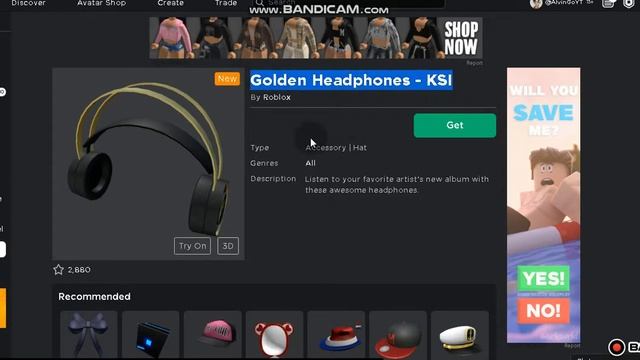 HOW TO GET GOLDEN HEADPHONES and AOTP HAT FROM KSI EVENT! (ROBLOX FREE ACCESSORIES 2021) #Shorts смотреть онлайн