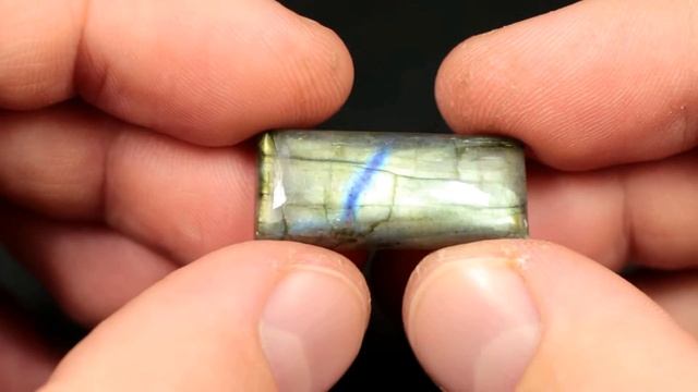 Лабрадор "Голубая река", кабошон прямоугольный (Labradorite cab) смотреть онлайн