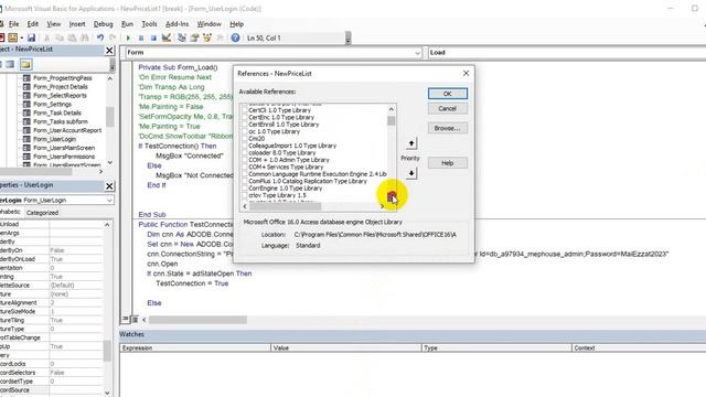 ADODB.Connection Apear Compile Error User Data Defined Not Defined حل مشكلة إتصال أكسس بsql Server