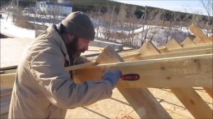 ⚪ Возведение односкатной крыши. Часть 1.