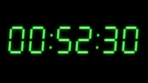 Зеленый неоновый секундомер 1 час 45 минут