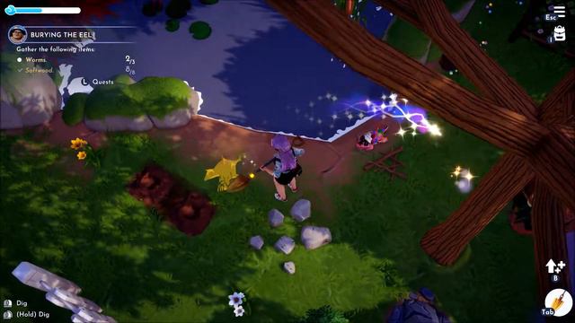 Where to dig to gather worms and how to build fish traps in Disney Dreamlight Valley? смотреть онлайн