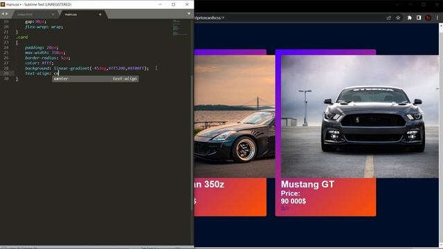 Responsive Gradient Price Cards HTML CSS | CSS Responsive Cards смотреть онлайн
