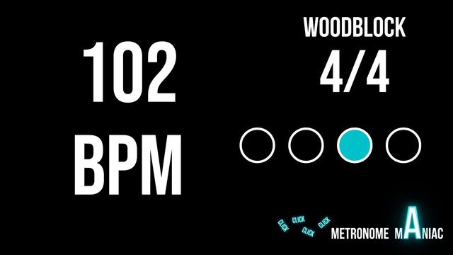 Metronome 102 BPM 4/4 - Woodblock смотреть онлайн