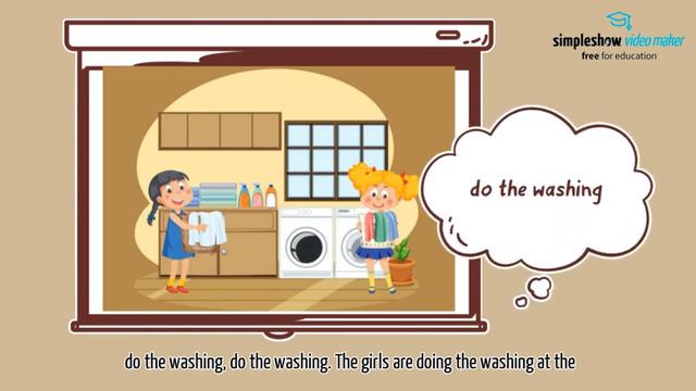 Housework / Vocabulary / Present Simple / Present Continuous (elementary, pre-intermediate) смотреть онлайн