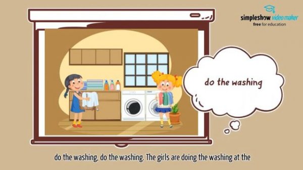 Housework / Vocabulary / Present Simple / Present Continuous (elementary, pre-intermediate)