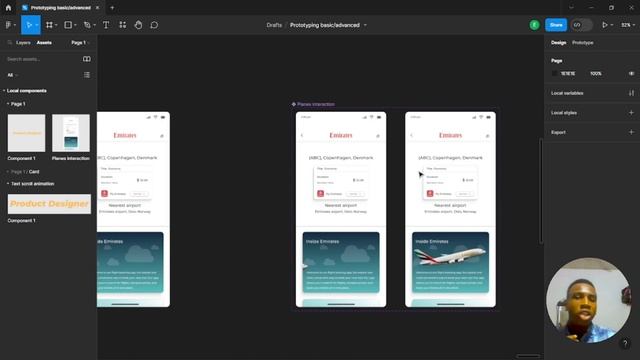 Figma Tutorial: Prototyping Emirates Flight Booking App from Basic to Advanced Animation смотреть онлайн