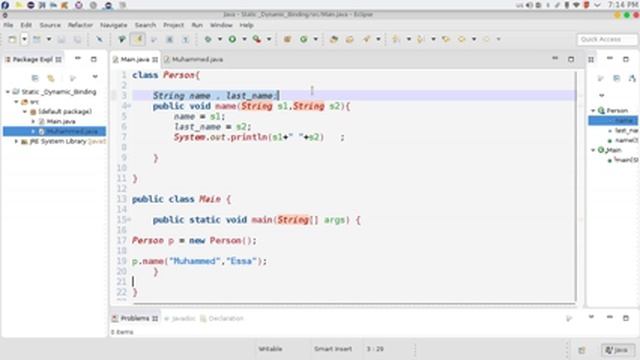 130 Java Static Dynamic Binding الربط الثابت والربط المتغير جافا смотреть онлайн