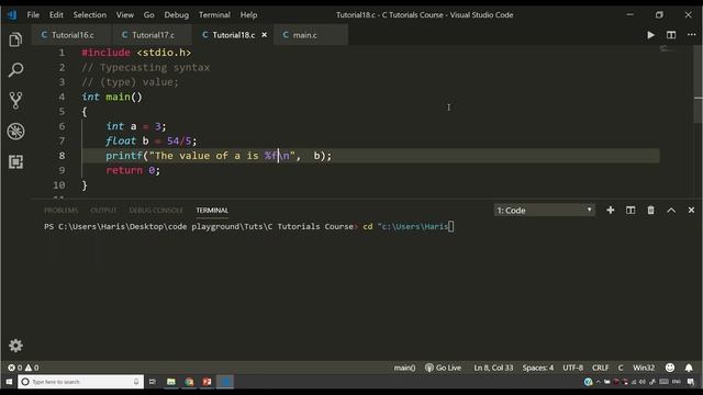 Typecasting In C: C Tutorial In Hindi #18 смотреть онлайн