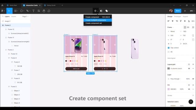 Create Simple Interactive Cards in Figma смотреть онлайн