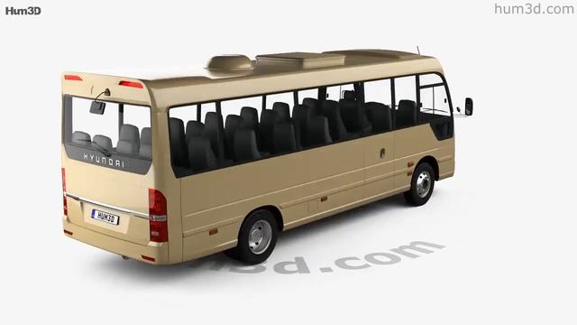 Hyundai County Bus 2018 3D Model By Hum3D.com