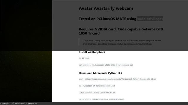 Avartarify Webcam on PCLinuxOS смотреть онлайн