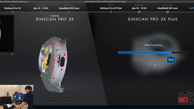 Review Einscan Pro 2X 2X Plus HD scan смотреть онлайн