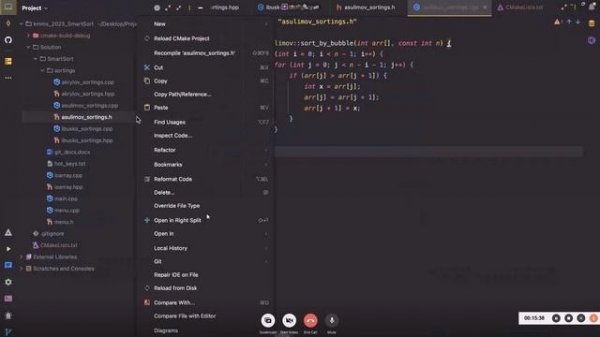 Работа над общим проектом с помощью git и github. Среда разработки CLion