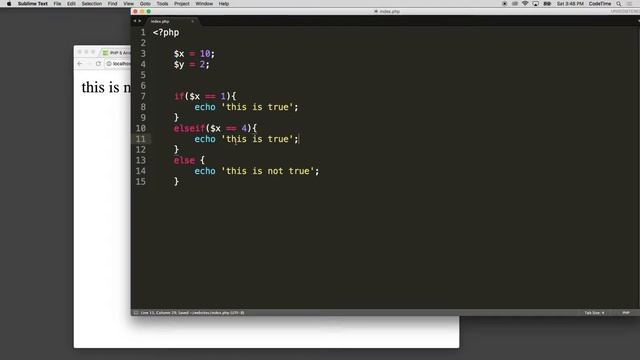 Basic PHP, Part 7: Conditionals смотреть онлайн