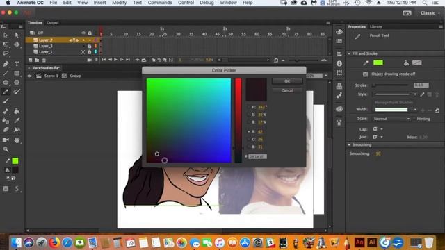 Quick sample using Adobe Animate to make a Illustration from sketch смотреть онлайн