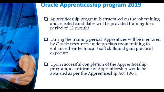 Oracle Apprenticeship program 2019 | BE | BTECH смотреть онлайн