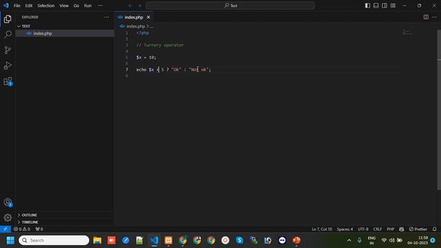 Part - 11 : PHP Conditional Operators || Basic Core PHP for beginners смотреть онлайн