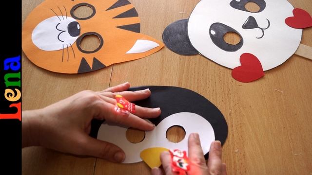Pinguin Maske basteln mit Lena ?Pinguin zeichnen ? Paper Penguin face Mask ?маска пингвина из бумаг смотреть онлайн