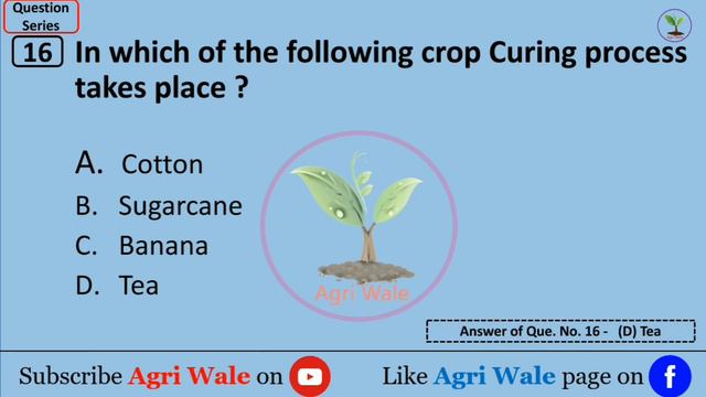 Quiz-1 || 30 General Agriculture Questions in 6 min || Agri Wale || смотреть онлайн
