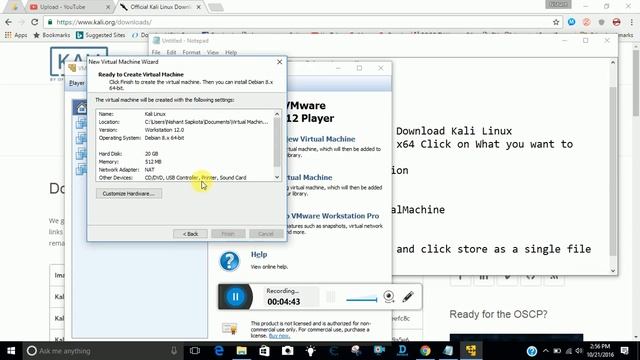 Download and Install Kali Linux On Virtual Box смотреть онлайн