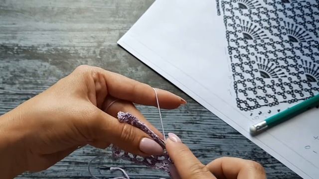 Косынка крючком/ Детская косынка/Косынка ажурная(часть 1) смотреть онлайн