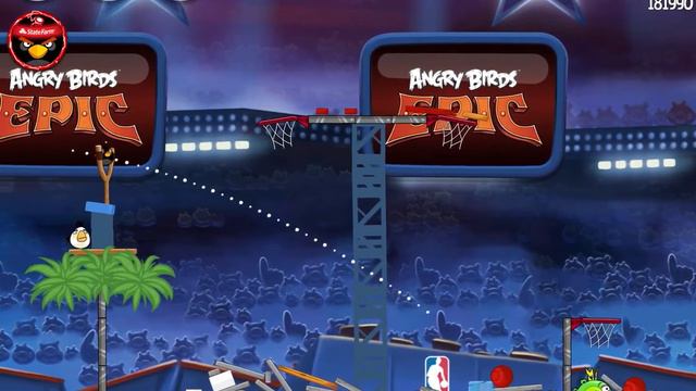 Ham Dunk 4-7 | Score 187180 | Angry Birds Seasons смотреть онлайн