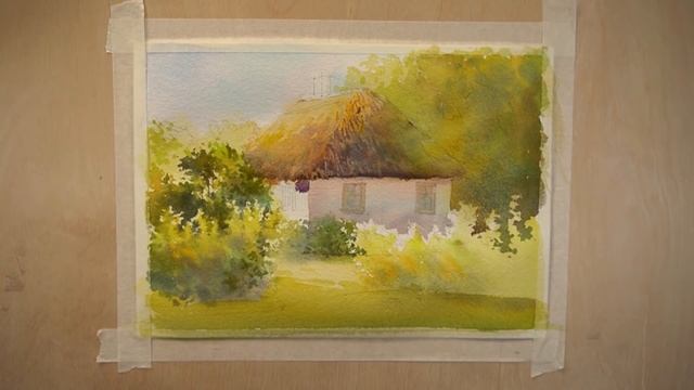 Watercolour Painting Technique - Small House