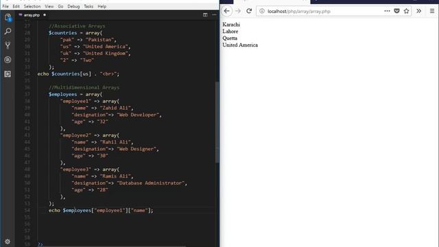36 How to create Multidimensional Array in PHP - PHP & MySQL Tutorial in Urdu (Basic to Advance) смотреть онлайн
