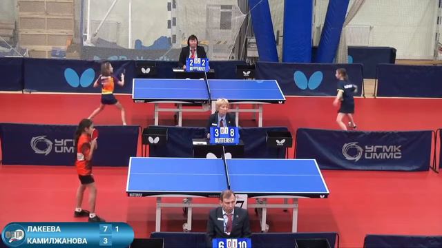 Лакеева Анастасия (414) - Камилжанова Шодиёна. Настольный теннис смотреть онлайн