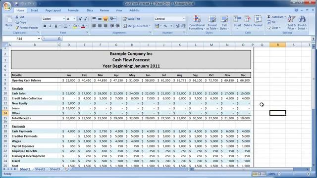Excel 2007 How to Create a Cash Flow Forecast Guide - Level 1 смотреть онлайн