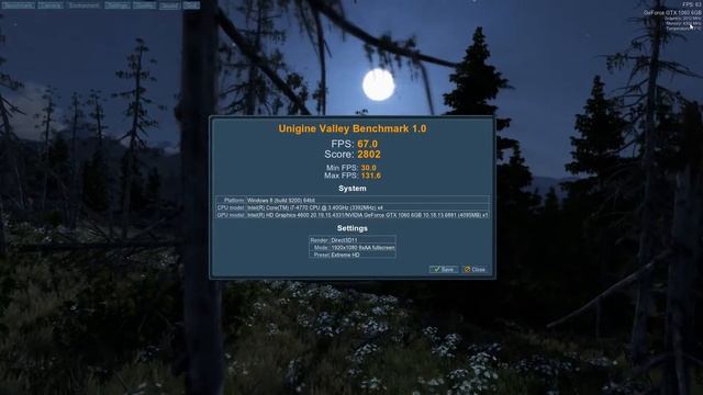 Unigine Valley Benchmark Ultra Zotac GTX 1060 MINI OC Mode (Arctic MX-4 Thermal Paste) смотреть онлайн