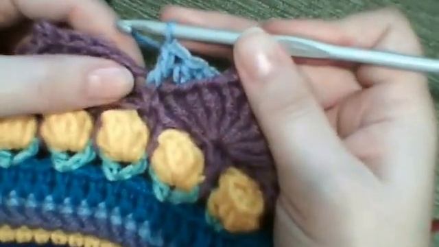 Вязание крючком. Описание. Урок 5. Ряд 42. Красивый плед – мандала, цветы, узоры, мотивы крючком смотреть онлайн