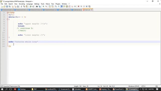 Learn PHP from Scratch- break continue exit statements in php смотреть онлайн
