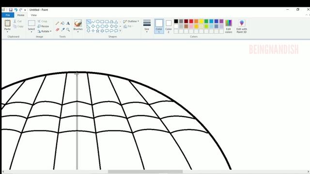 How to draw Air Balloon / Parachute on computer using Ms Paint. смотреть онлайн