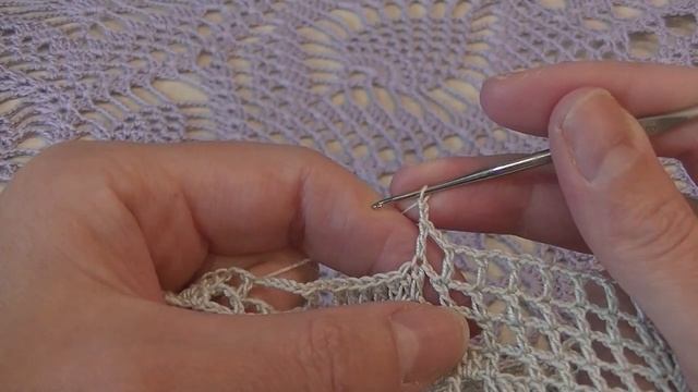 Скатерть " Морская Жемчужина ". Вяжем с 40- 42 ряд. смотреть онлайн