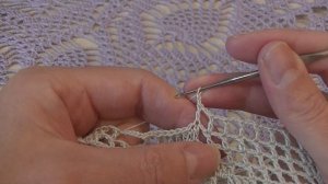 Скатерть « Морская Жемчужина «. Вяжем с 40- 42 ряд.