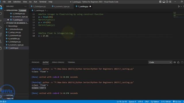 7. What is Casting in Python | Casting concept in python | By GWiz Academy | Certificate Included смотреть онлайн