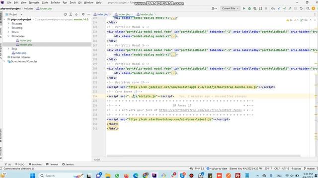 HTML CSS Bootstrap Template PHP CRUD MySQL Database - Converting HTML to PHP Files смотреть онлайн