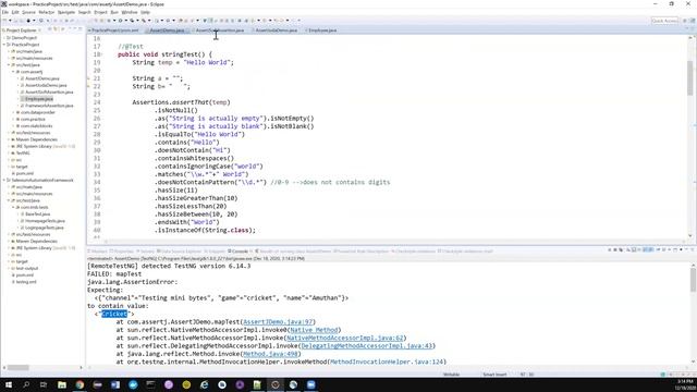 Selenium Framework - Part 11 - Let's go tour AssertJ - Fluent Assertion Java Library смотреть онлайн