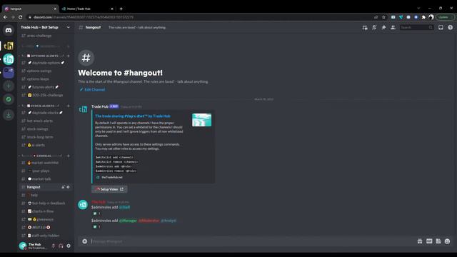 How To Setup The Trade Sharing Discord Bot By Trade Hub