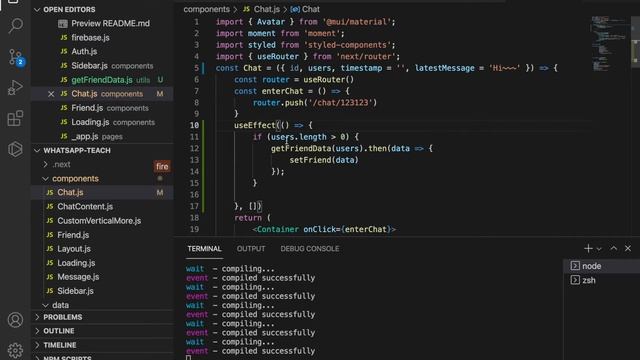 Whatsapp clone with Nextjs and Firebase v9 #25 Get friend data смотреть онлайн